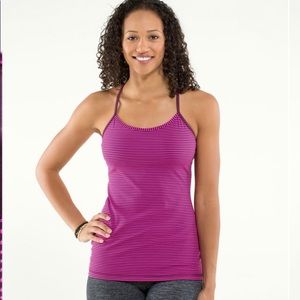Lululemon Power Y Tank Hyperstripe Plum